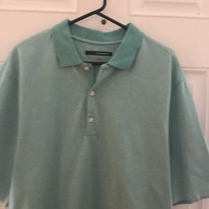 Greg Norman Polo Shirt-light green and white